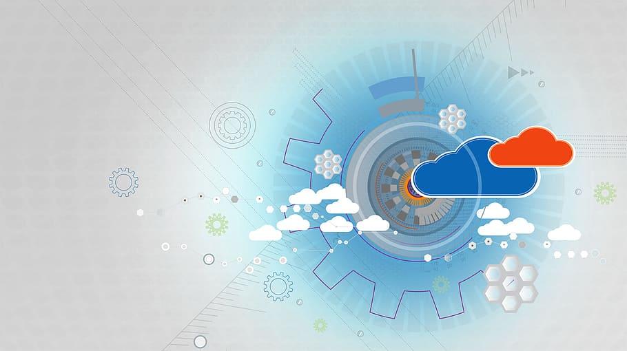 Nuages et engrenages, visuel de la page titre de l'énoncé original