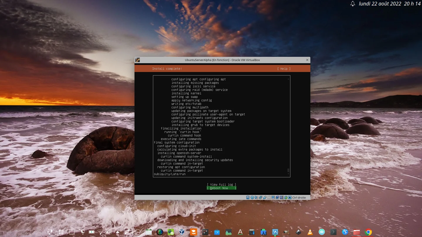 Création de la machine virtuelle, étape 44 sur 53