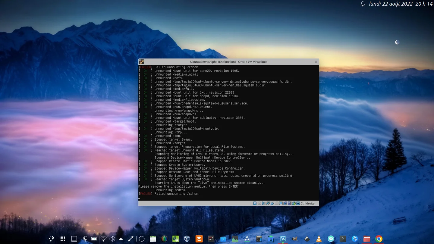 Création de la machine virtuelle, étape 45 sur 53