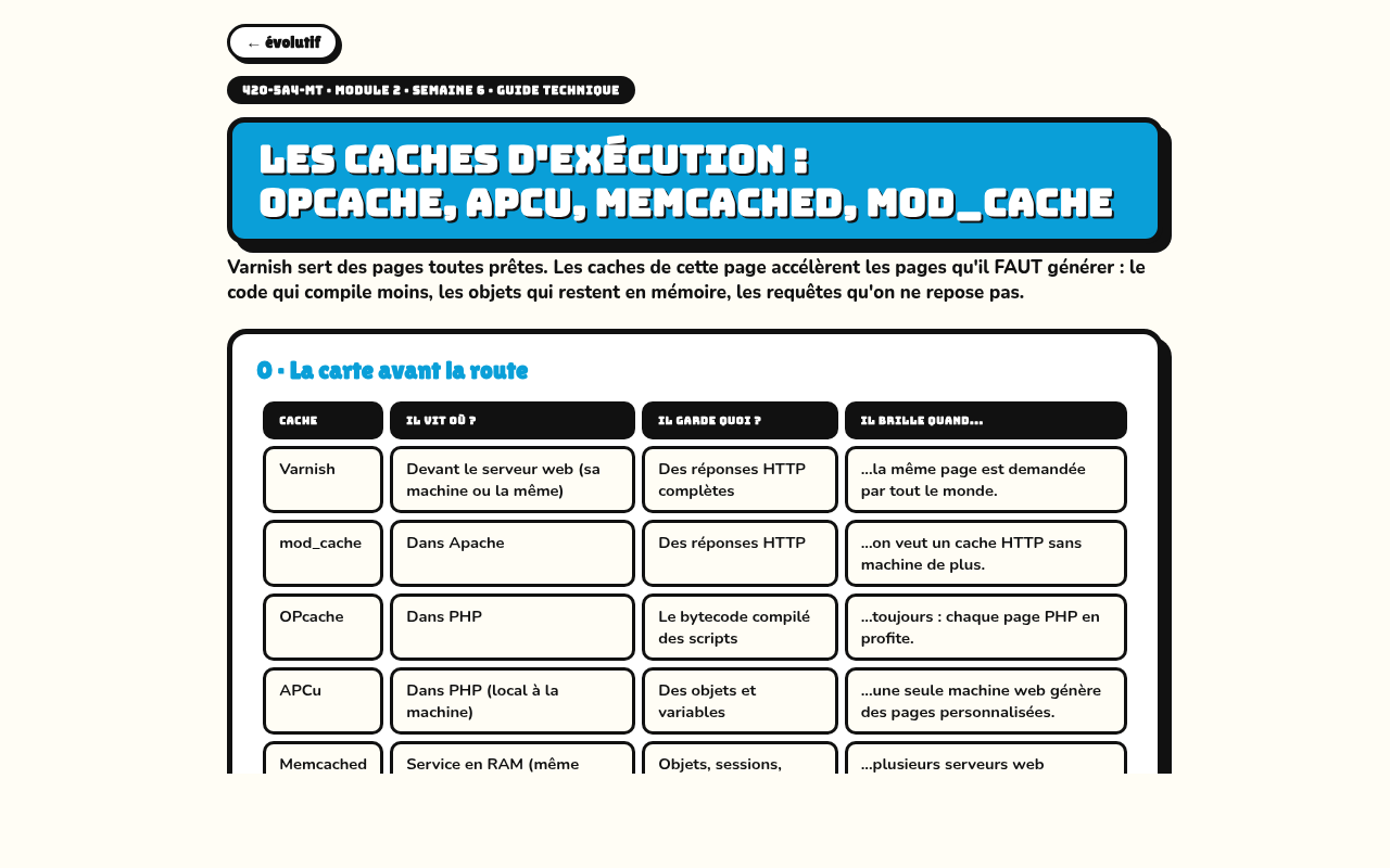 Guide Caches Web